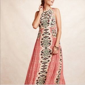 Anthropologie Bhanuni Botanical maxi dress